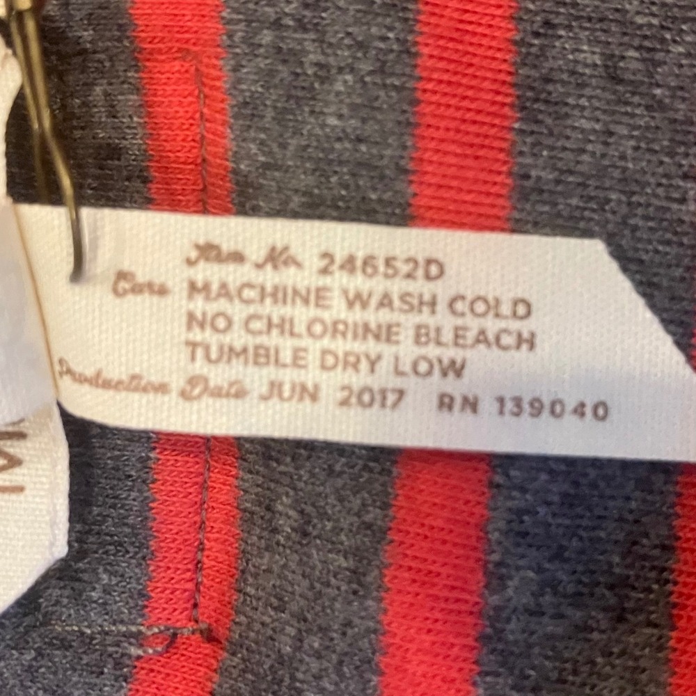 Matilda Jane T'was the Night Red Grey Striped Tulle Mixed Media Dress Size M NEW - Picture 6 of 9